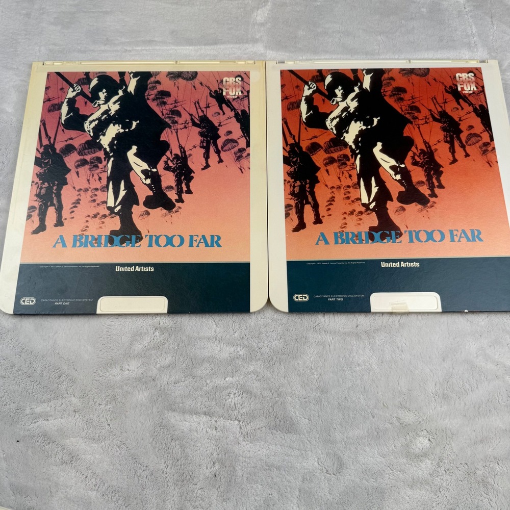 A Bridge Too Far CBS FOX Video Disc Parts‎ 1 & 2 1982 Collectible Movie Film